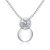 Shine Dise CZ  Silver Necklace SPE-3209